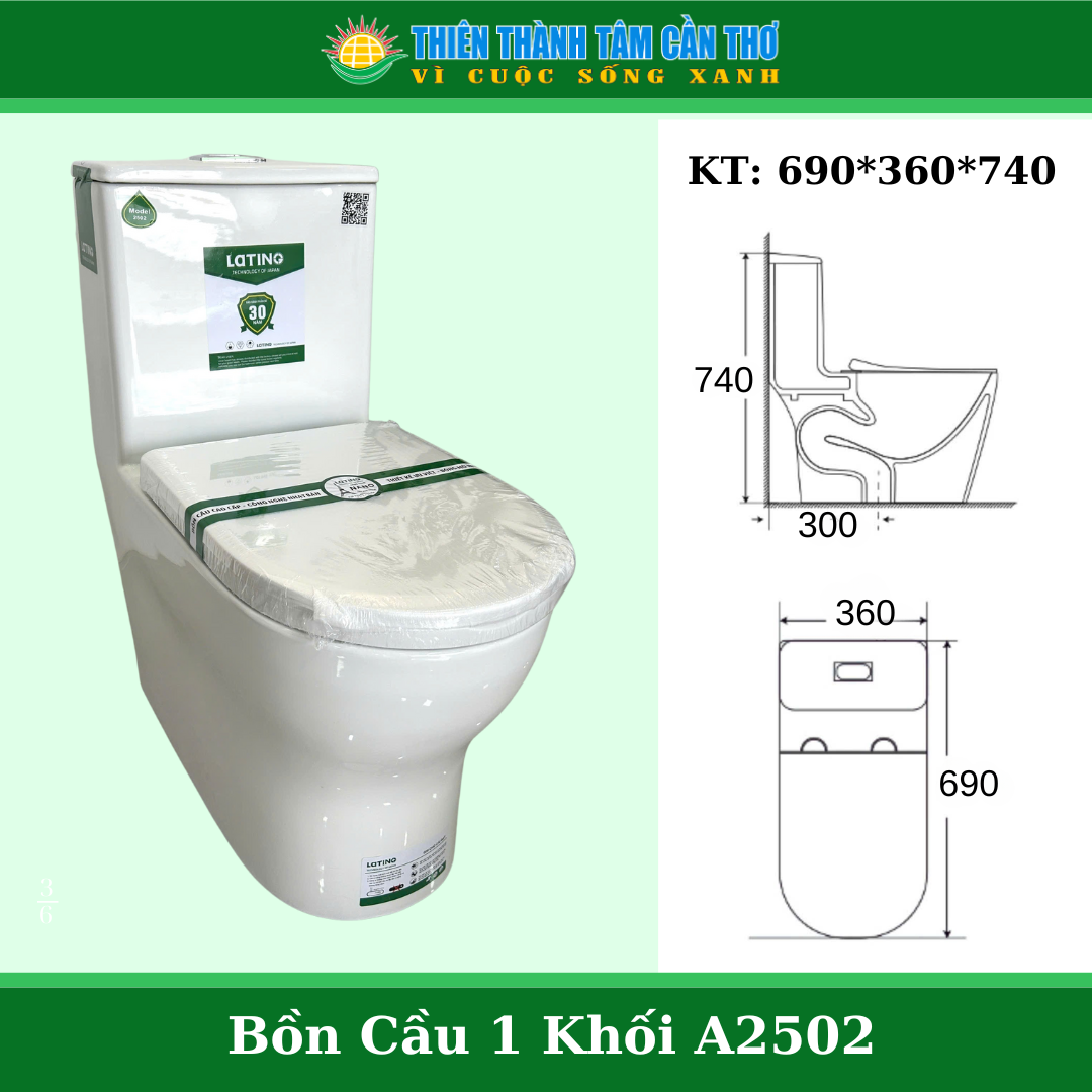 Bồn cầu 1 khối Lating A2502